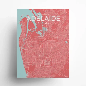 Adelaide city map poster in Maritime of size 18" x 24" by OurPoster.com