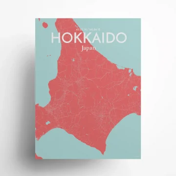 Hokkaido city map poster in Maritime of size 18" x 24" by OurPoster.com