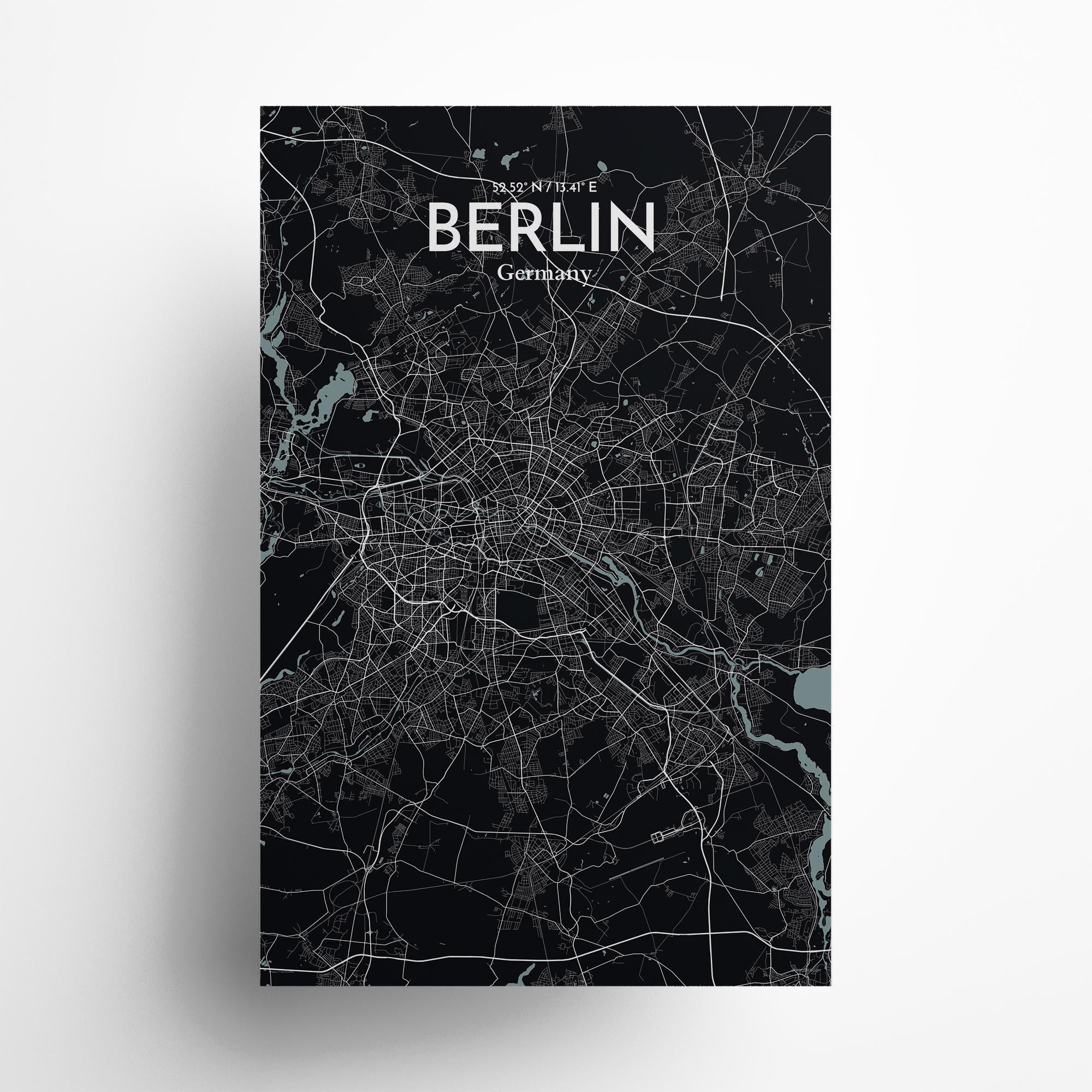 Berlin City Map, Art Print, Wall Decor - Ourposter.com