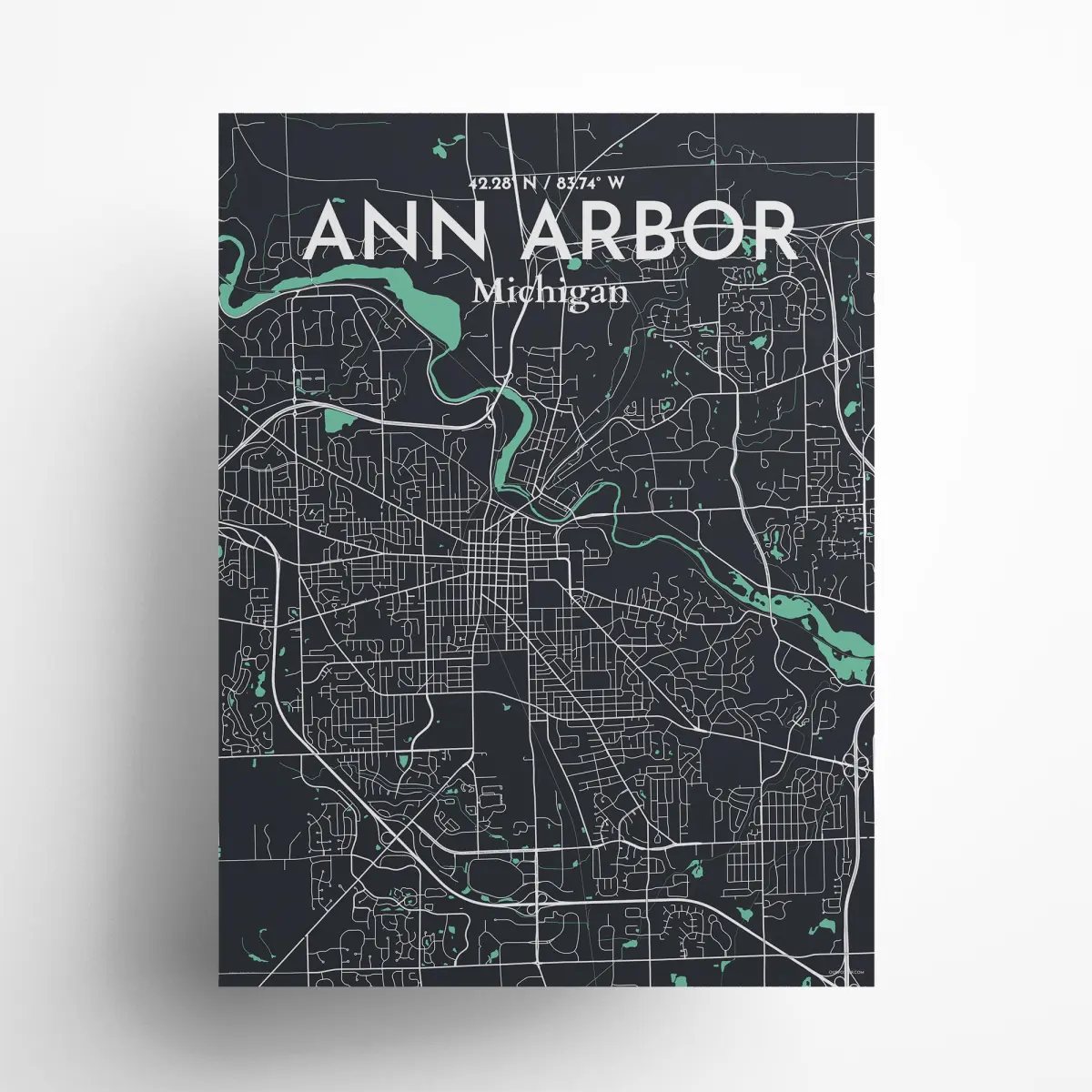 City Street Map Ann Arbor MI