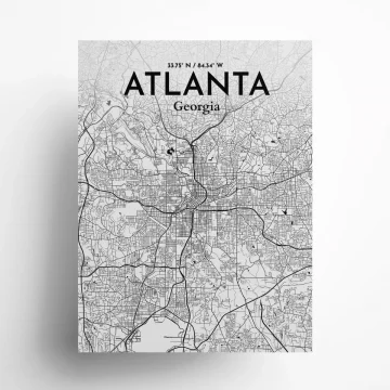 Atlanta city map poster in Ink of size 18" x 24" by OurPoster.com