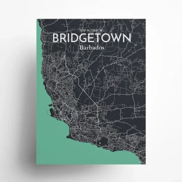 Bridgetown city map poster in Dream of size 18" x 24" by OurPoster.com
