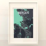 Bergen city map poster in Dream of size 50cm x 70cm by OurPoster.com