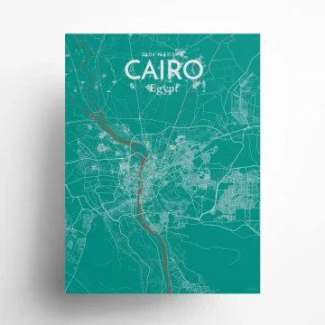 Cairo city map poster in Nature of size 18" x 24" by OurPoster.com