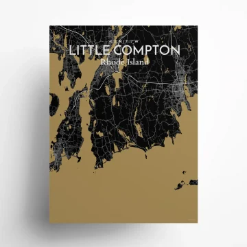 Litle Compton city map poster in Luxe of size 18" x 24" by OurPoster.com