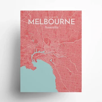 Melbourne city map poster in Maritime of size 18" x 24" by OurPoster.com