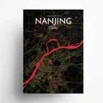 Nanjing city map poster in Contrast of size 50cm x 70cm by OurPoster.com