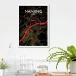 Nanjing city map poster in Contrast of size 50cm x 70cm by OurPoster.com