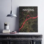 Nanjing city map poster in Contrast of size 50cm x 70cm by OurPoster.com