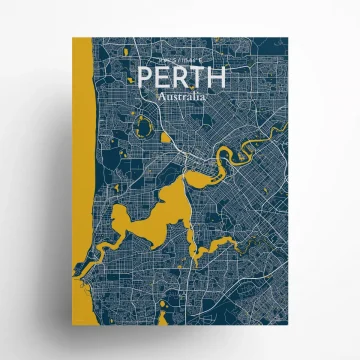 Perth city map poster in Amuse of size 18" x 24" by OurPoster.com