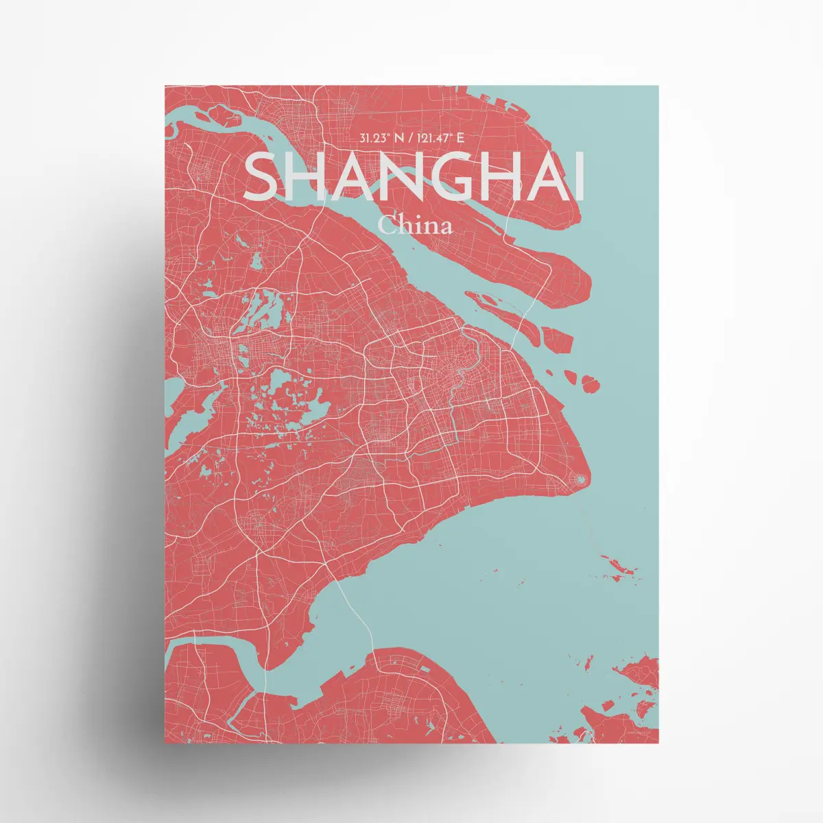 ポスター city maps トップ shanghai