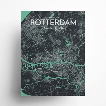 Rotterdam city map poster in Dream of size 18" x 24" by OurPoster.com