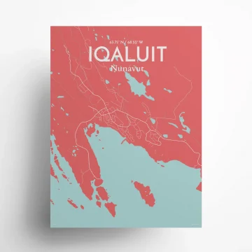 Iqaluit city map poster in Maritime of size 18" x 24" by OurPoster.com