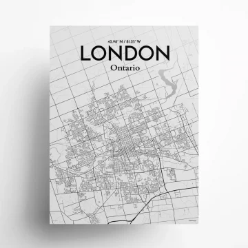 London city map poster in Tones of size 18" x 24" by OurPoster.com